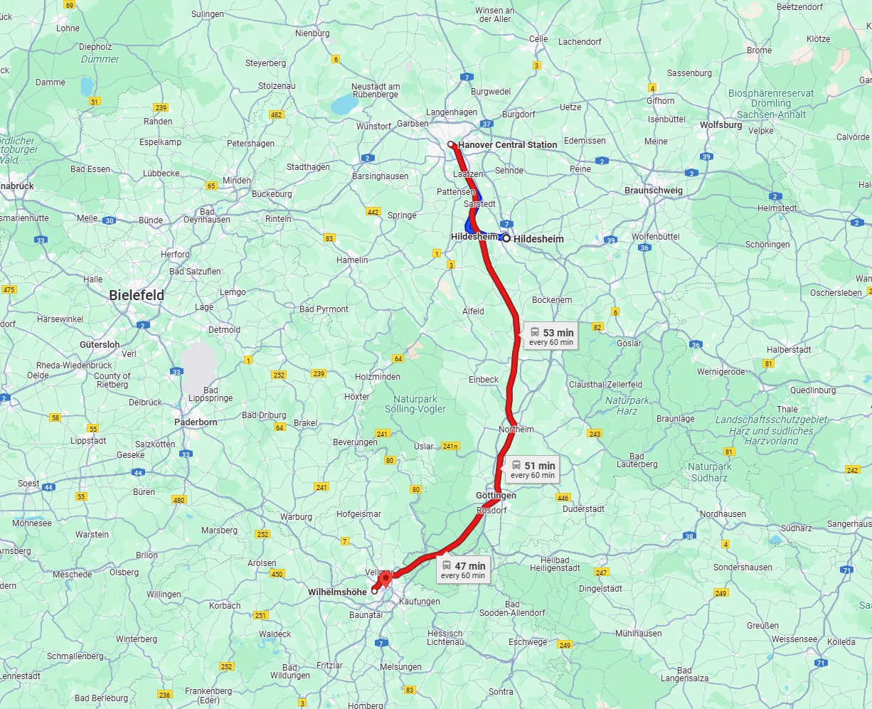 Anreise von Hildesheim Zu Kassel Über 