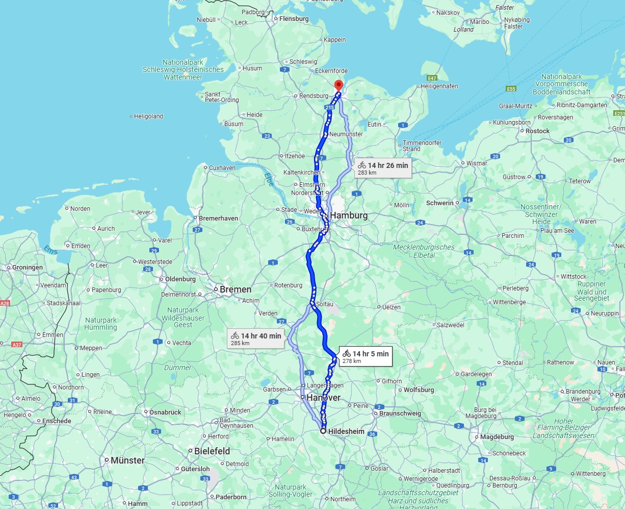 Anreise von Hildesheim Zu Kiel Über 