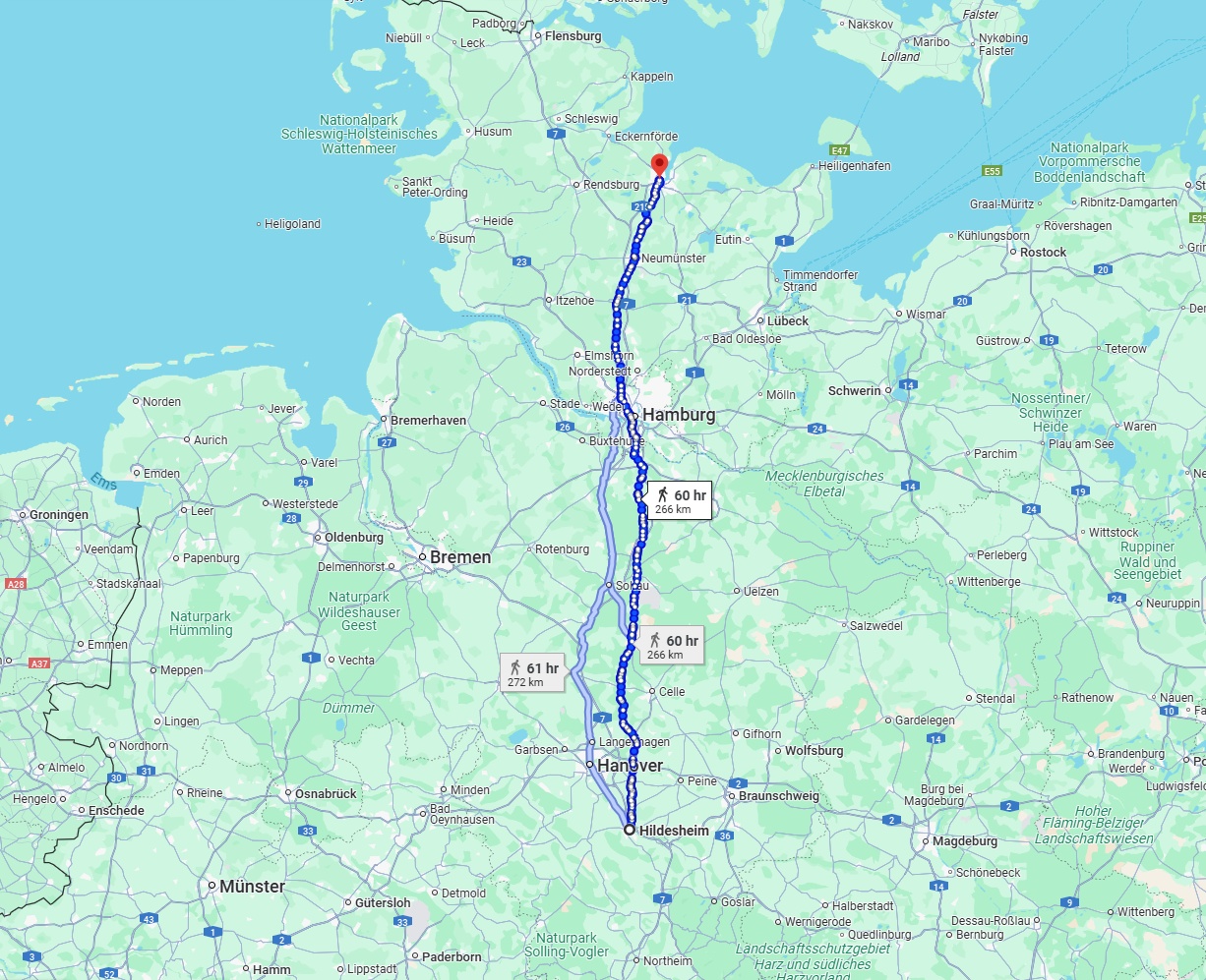 Anreise von Hildesheim Zu Kiel Über 