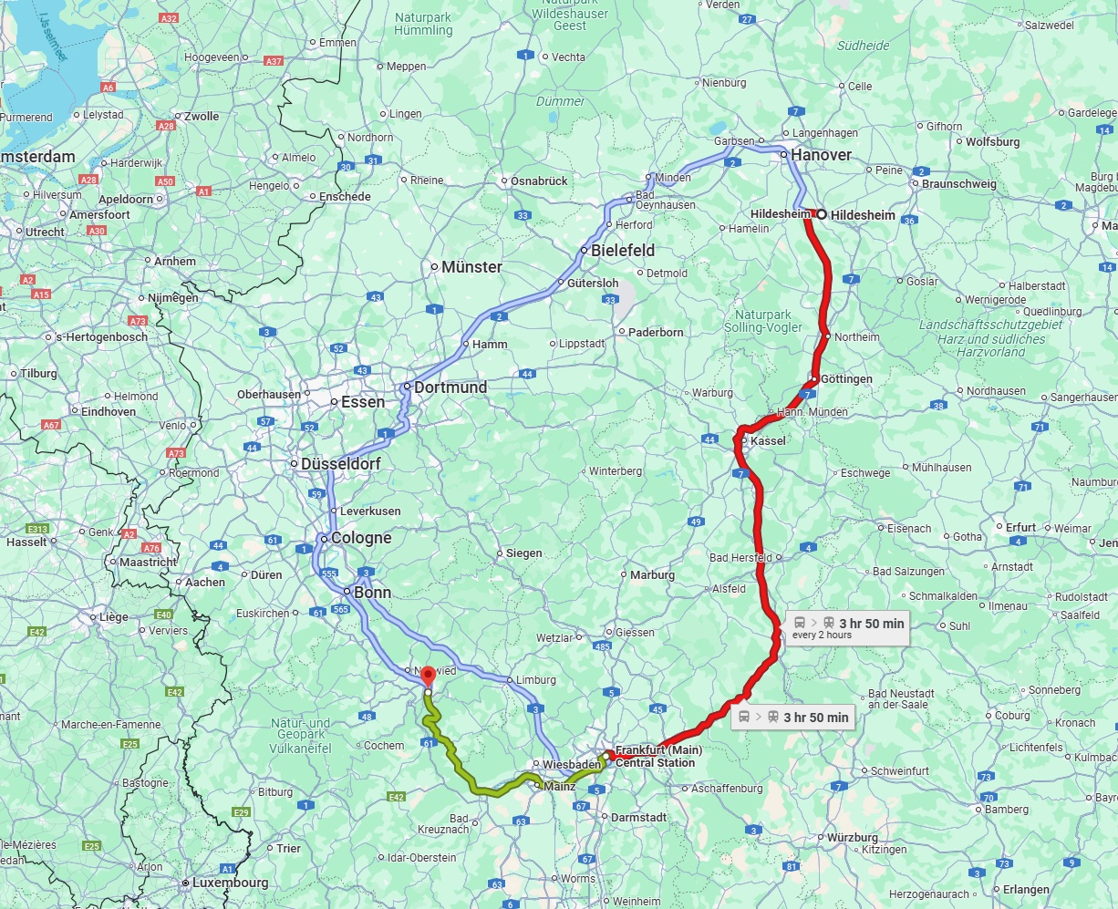 Anreise von Hildesheim Zu Koblenz Über 