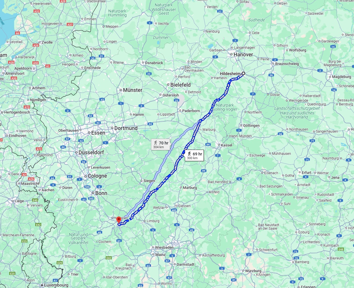 Anreise von Hildesheim Zu Koblenz Über 