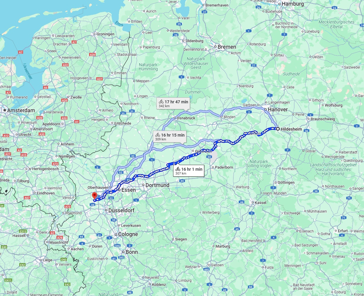 Anreise von Hildesheim Zu Krefeld Über 
