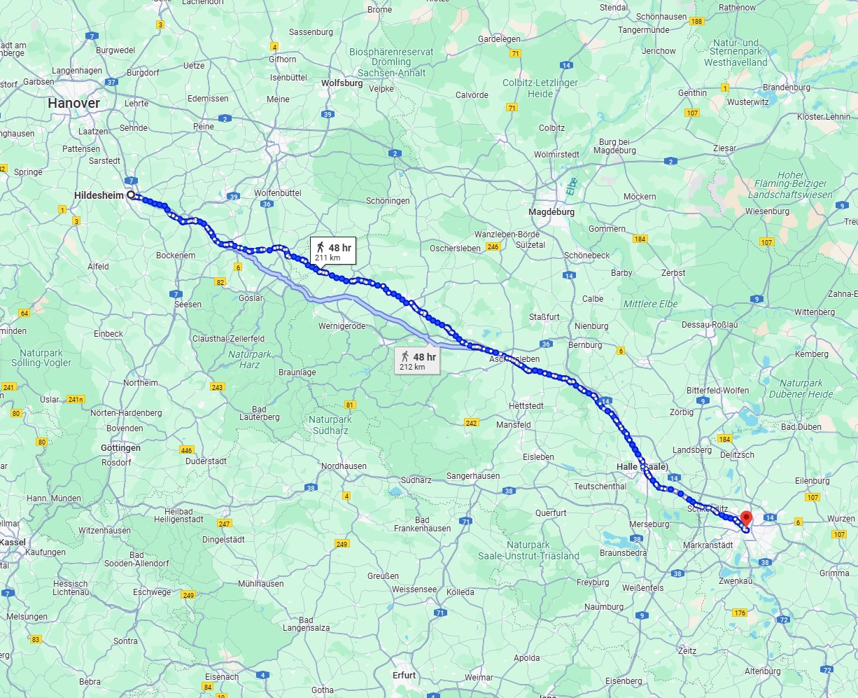 Anreise von Hildesheim Zu Leipzig Über 