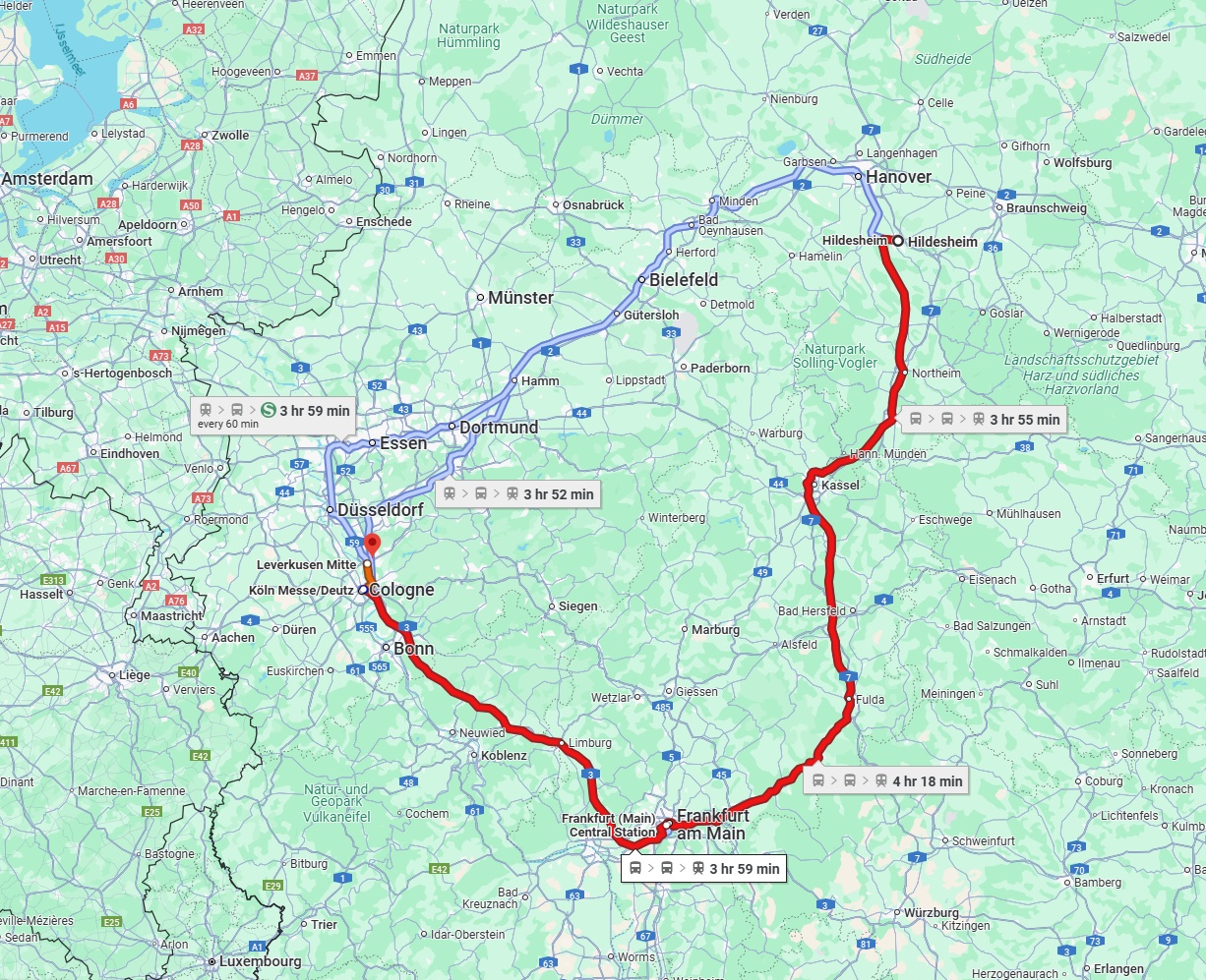 Anreise von Hildesheim Zu Leverkusen Über 