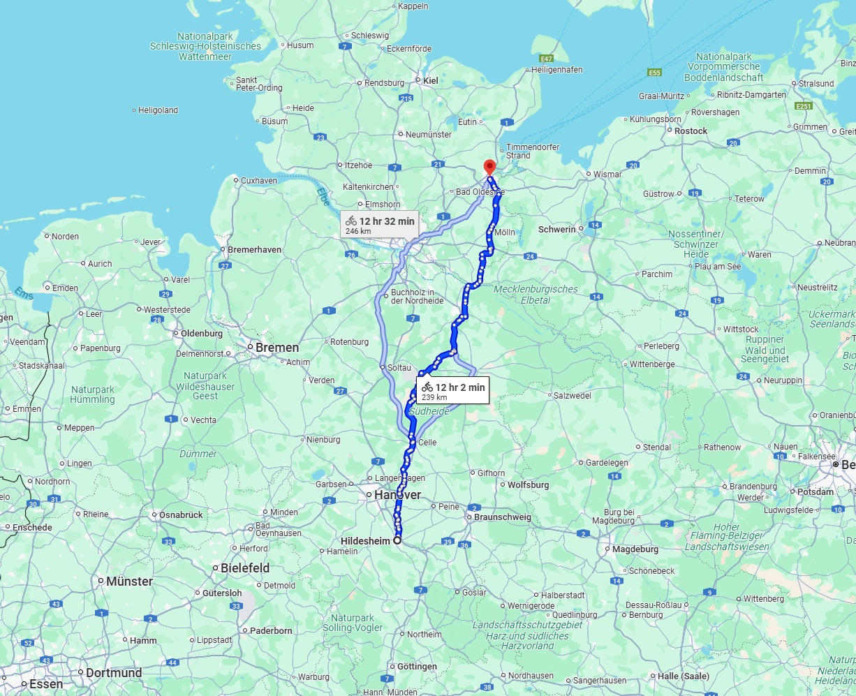 Anreise von Hildesheim Zu Lübeck Über 