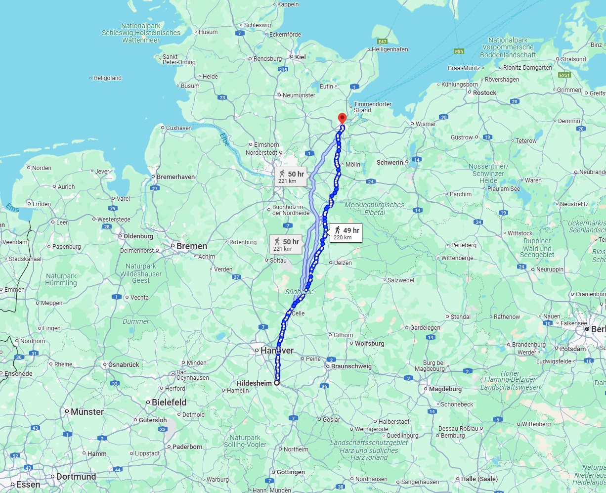 Anreise von Hildesheim Zu Lübeck Über 