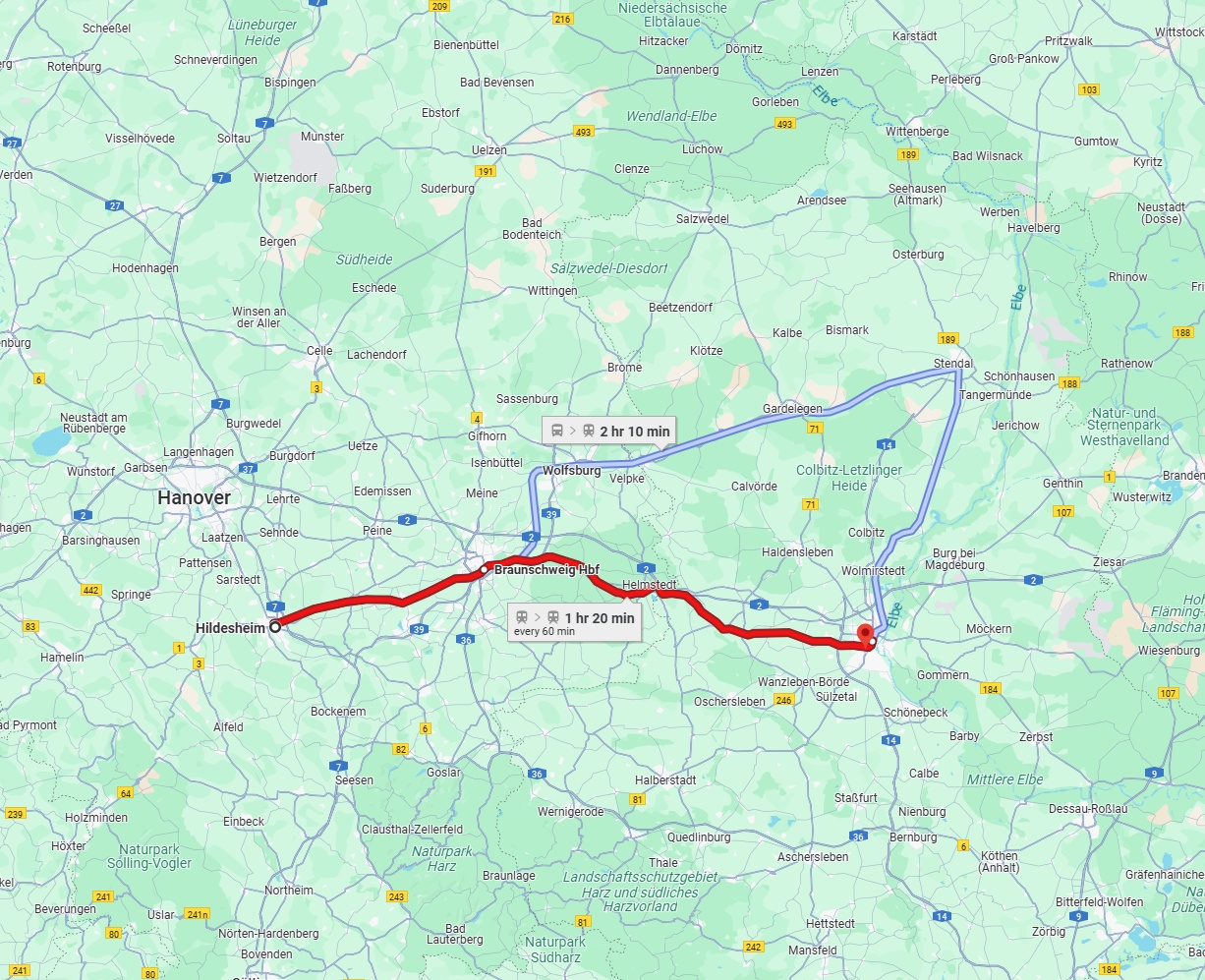 Anreise von Hildesheim Zu Magdeburg Über 
