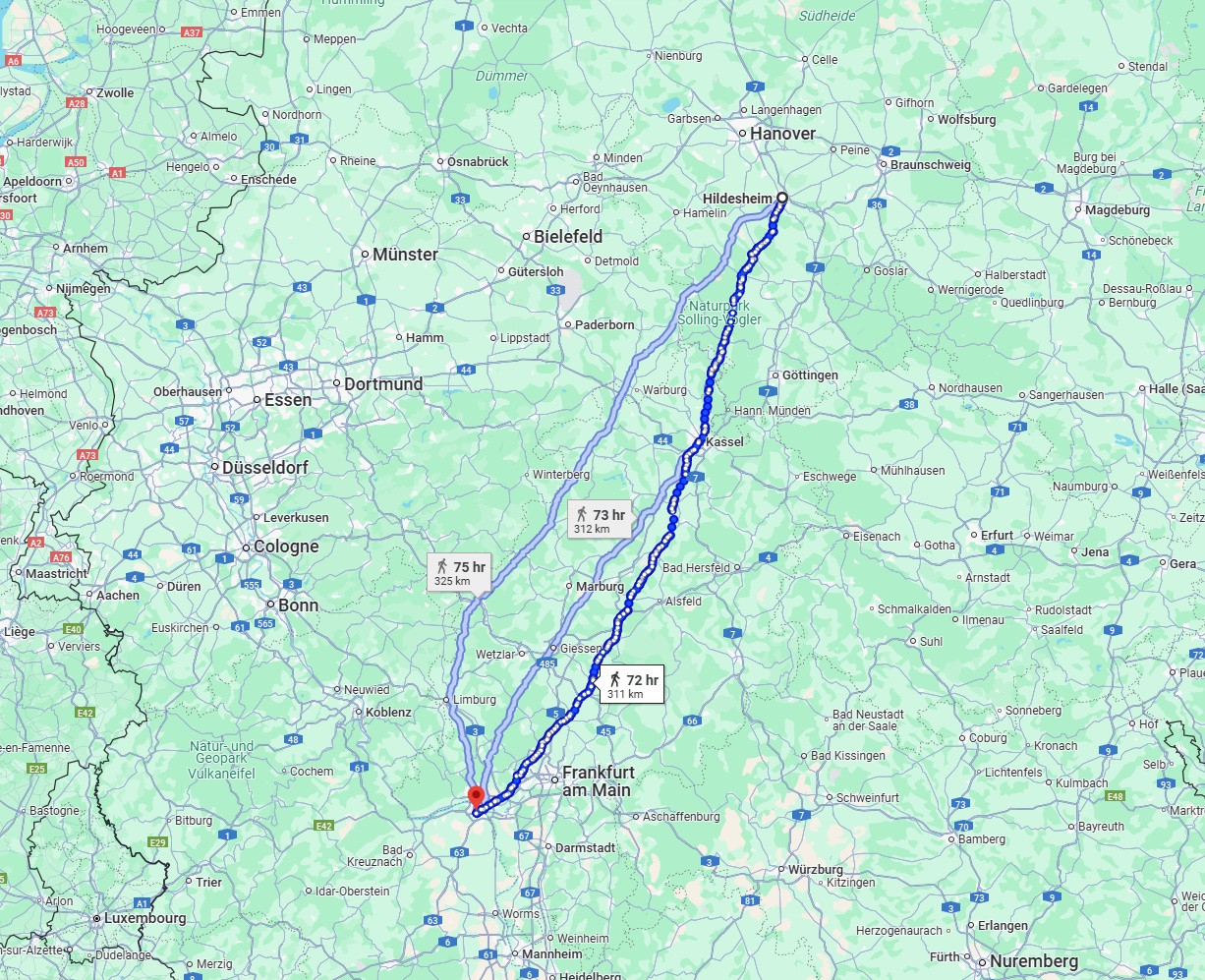 Anreise von Hildesheim Zu Mainz Über 