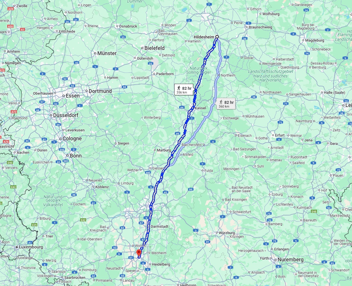 Anreise von Hildesheim Zu Mannheim Über 