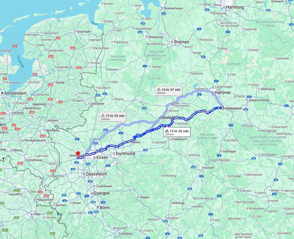 Anreise von Hildesheim Zu Moers Über 