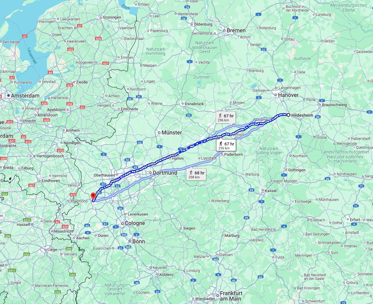 Anreise von Hildesheim Zu Mönchengladbach Über 
