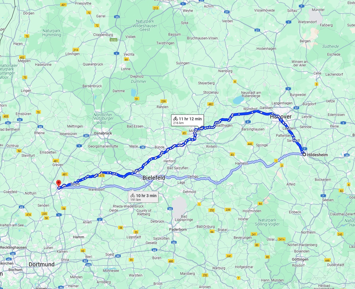 Anreise von Hildesheim Zu Münster Über 