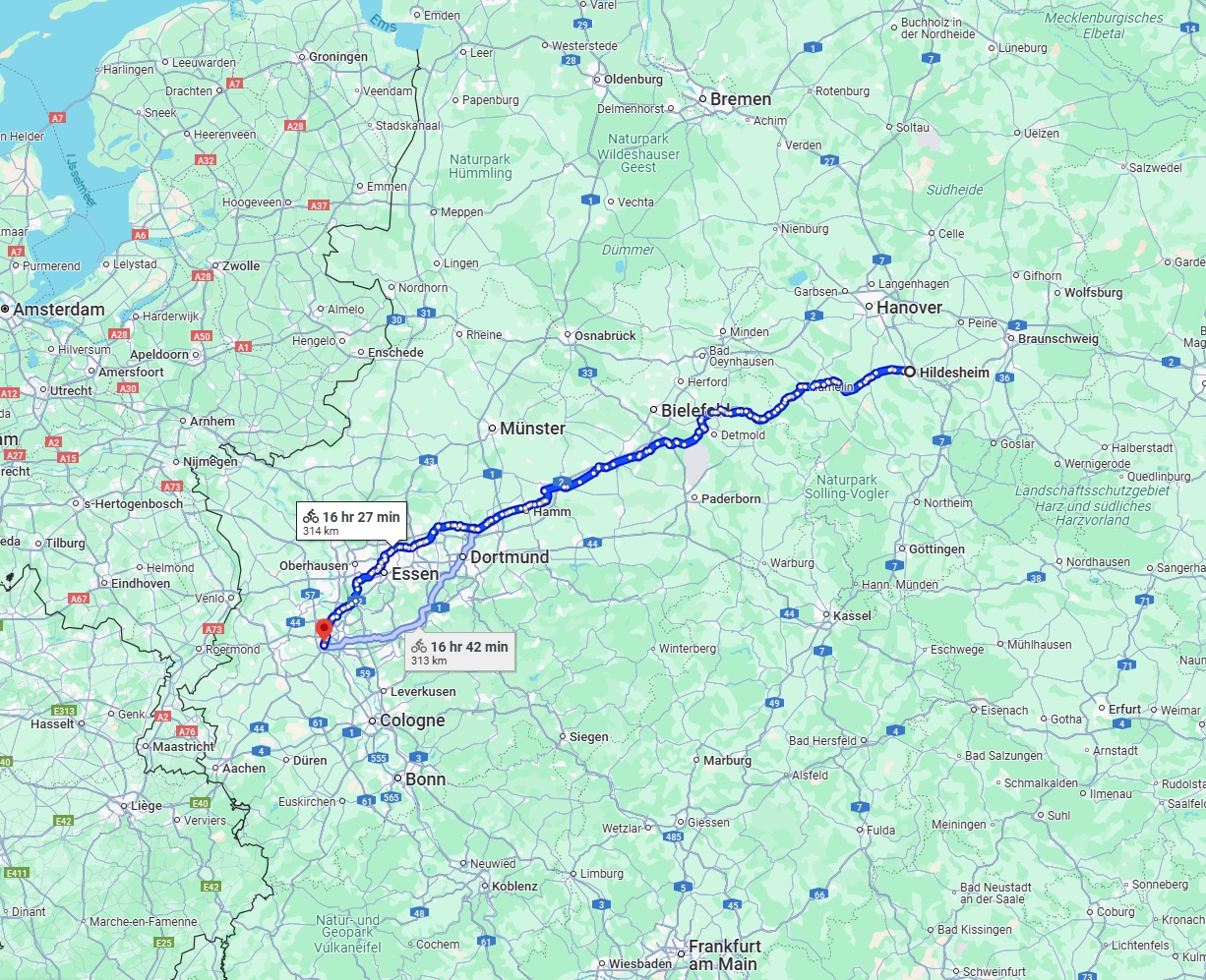 Anreise von Hildesheim Zu Neuss Über 