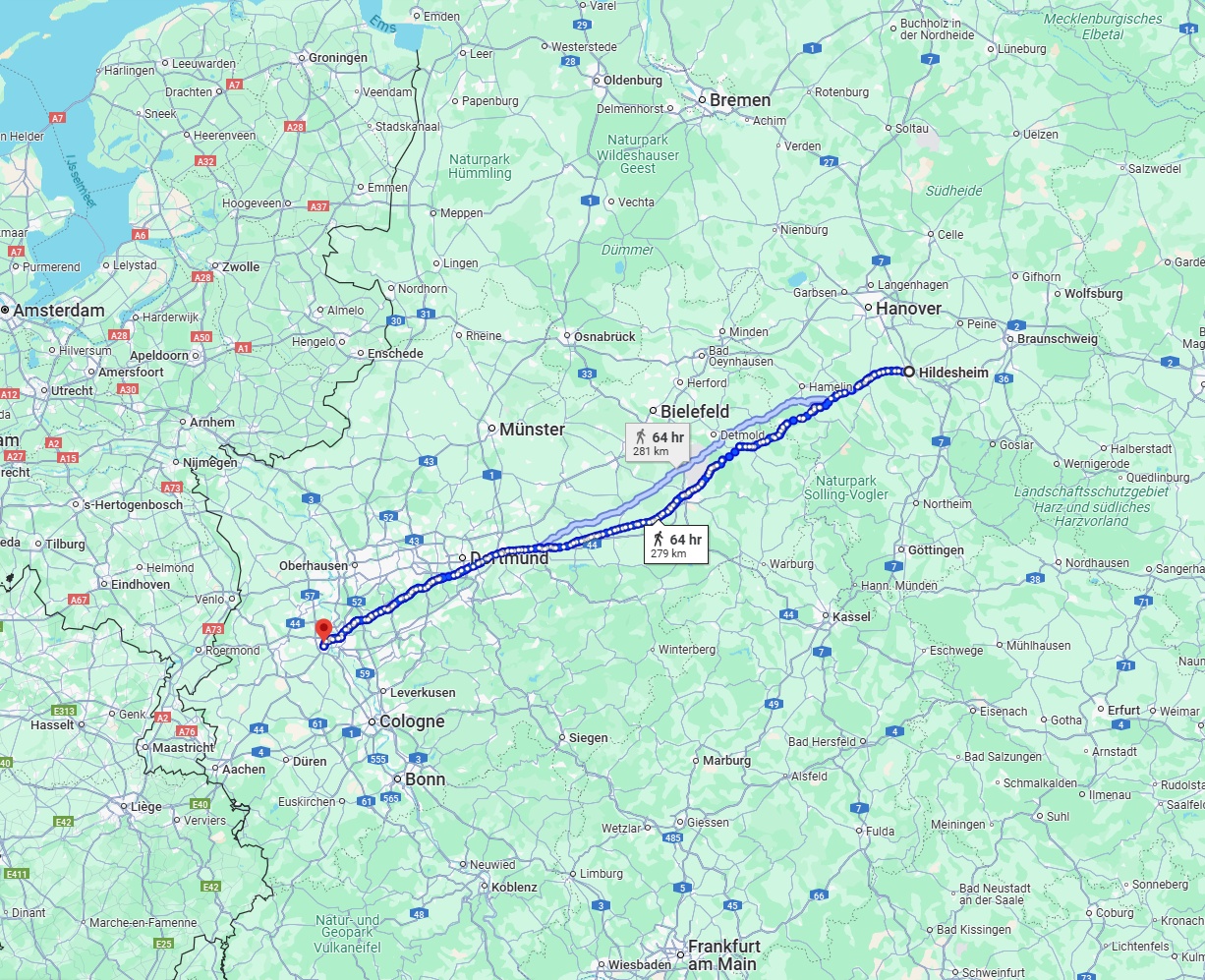 Anreise von Hildesheim Zu Neuss Über 