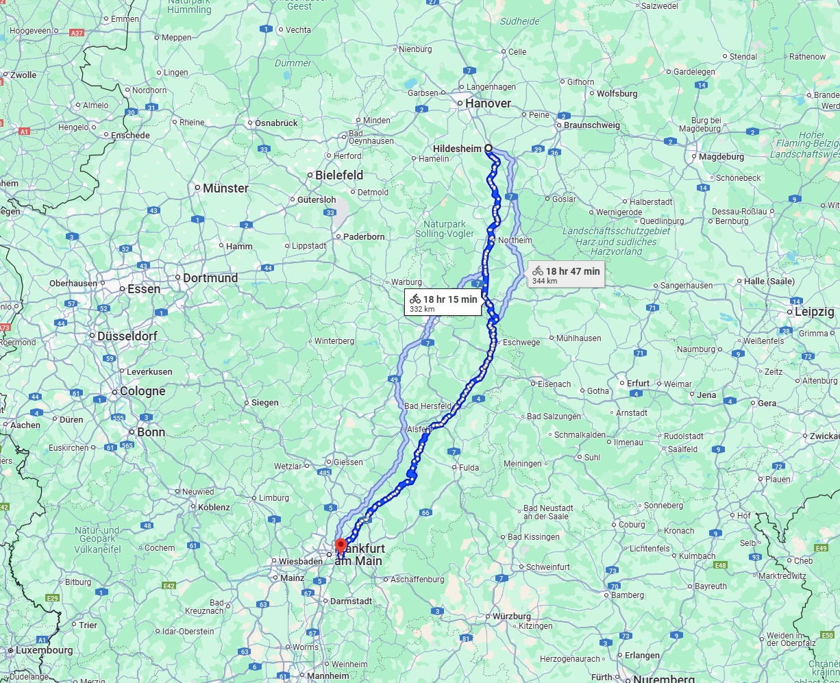 Anreise von Hildesheim Zu Offenbach am Main Über 