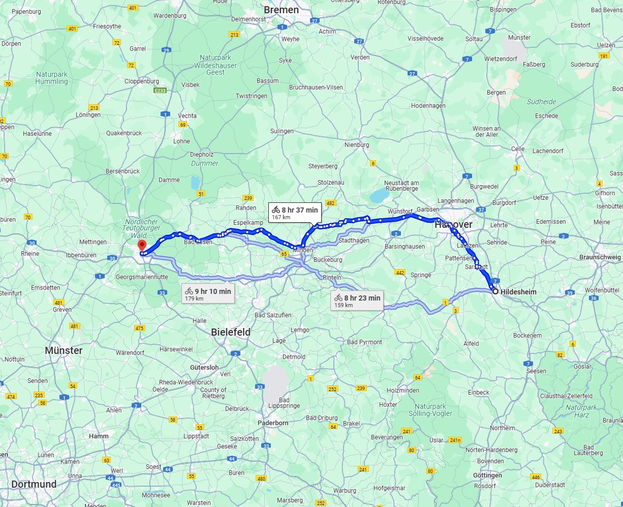 Anreise von Hildesheim Zu Osnabrück Über 