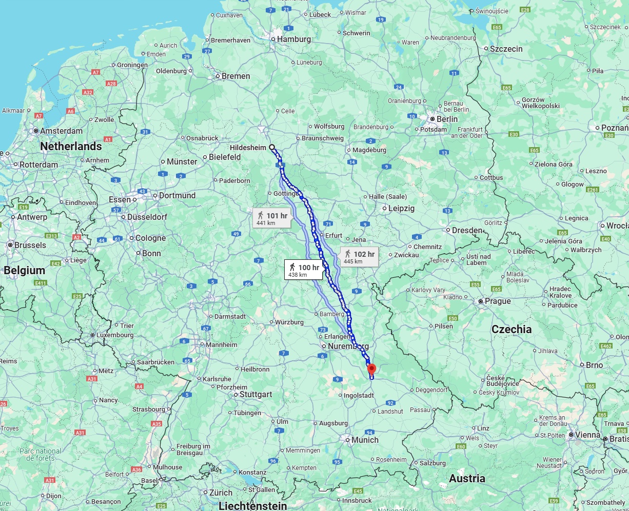 Anreise von Hildesheim Zu Regensburg Über 