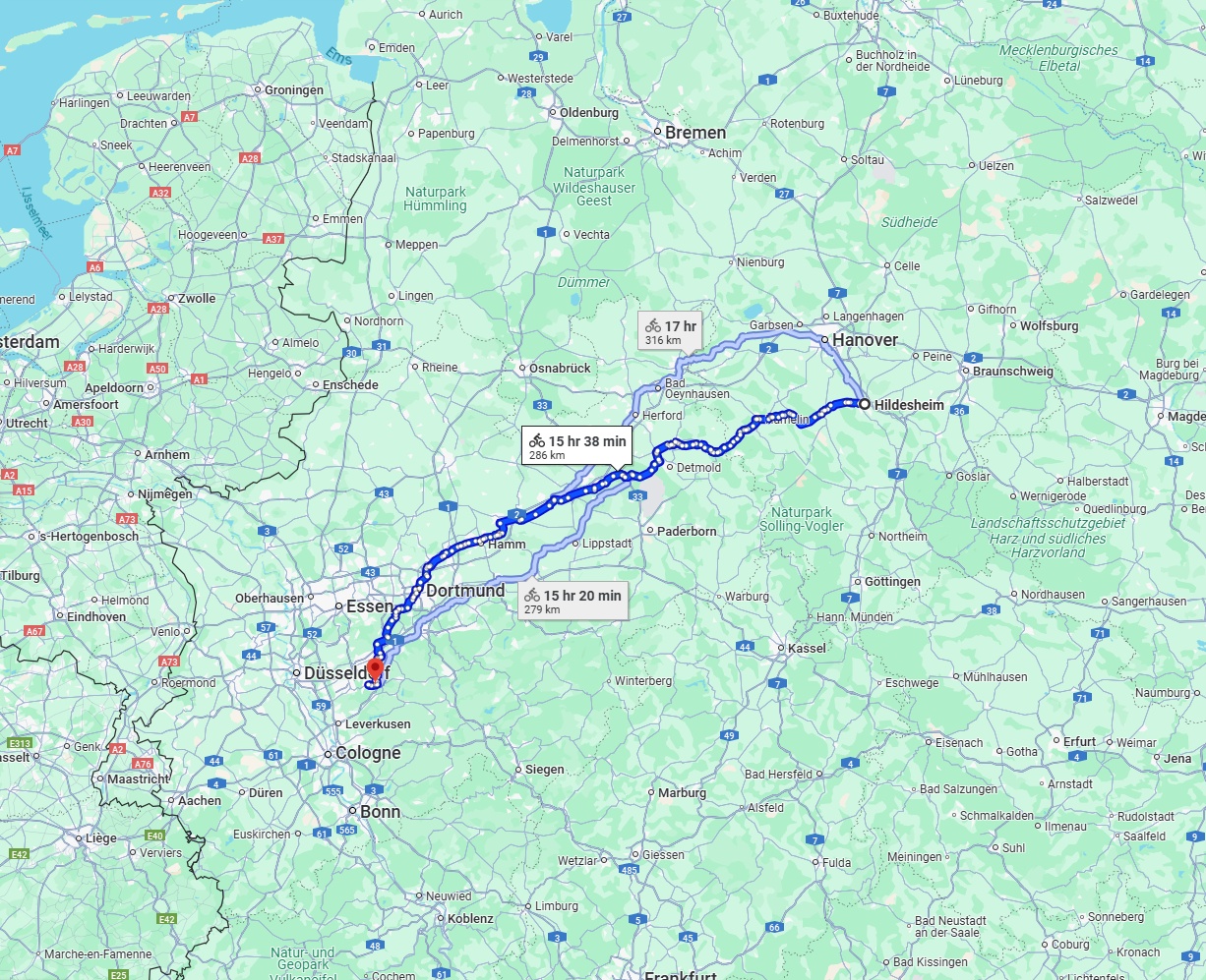 Anreise von Hildesheim Zu Remscheid Über 