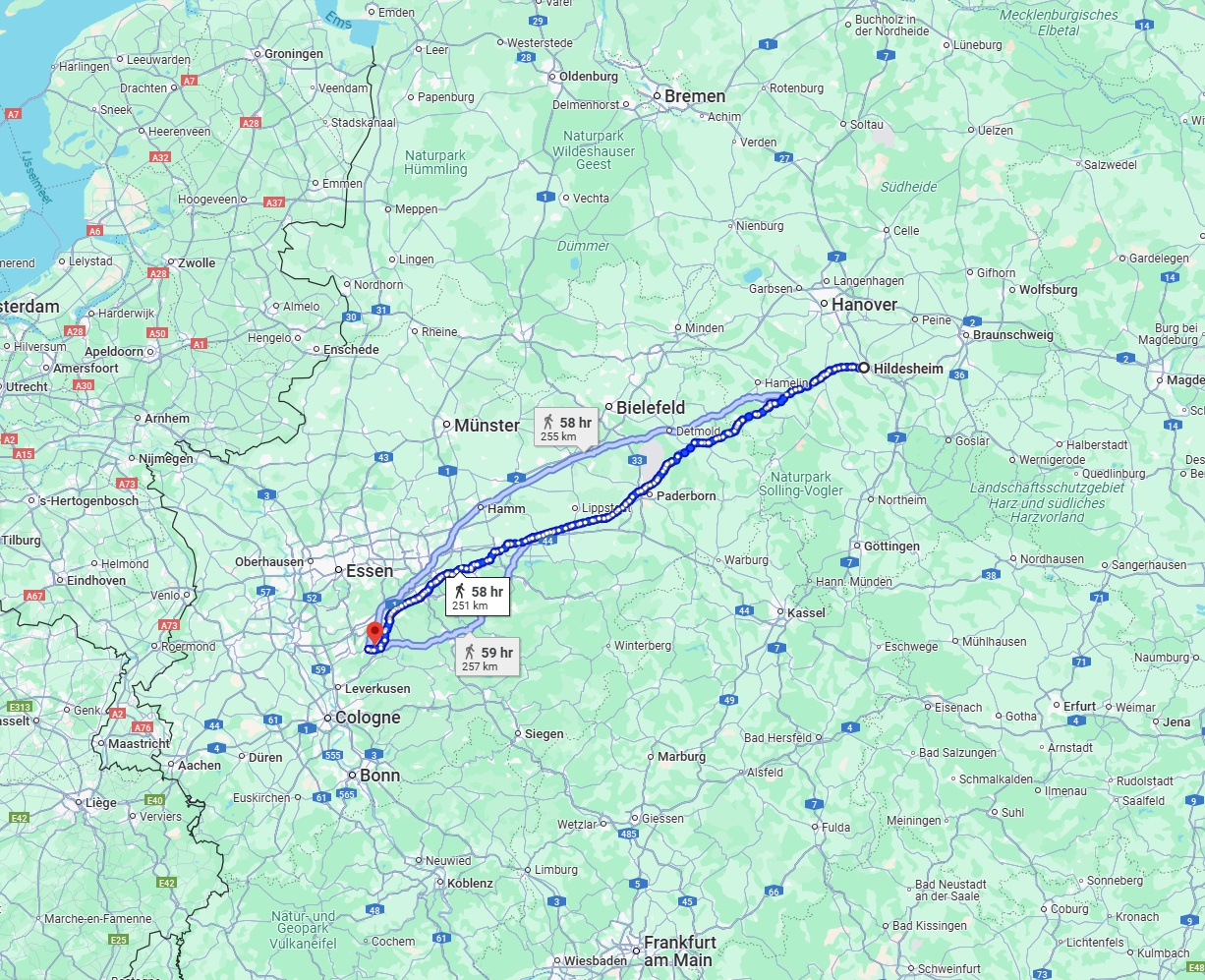Anreise von Hildesheim Zu Remscheid Über 
