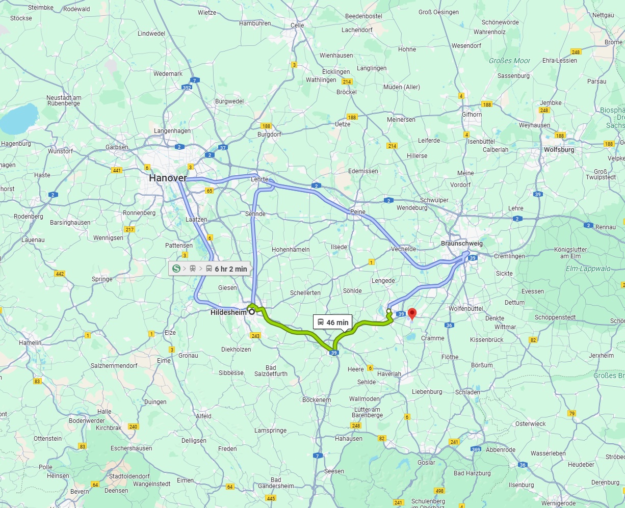 Anreise von Hildesheim Zu Salzgitter Über 
