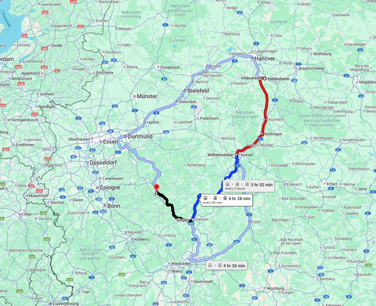Anreise von Hildesheim Zu Siegen Über 