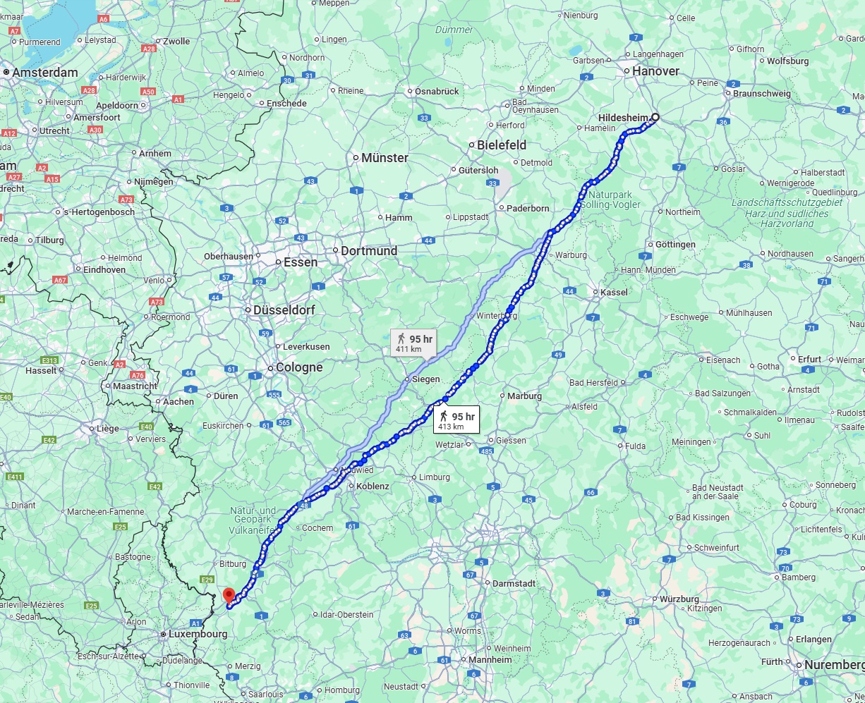 Anreise von Hildesheim Zu Trier Über 