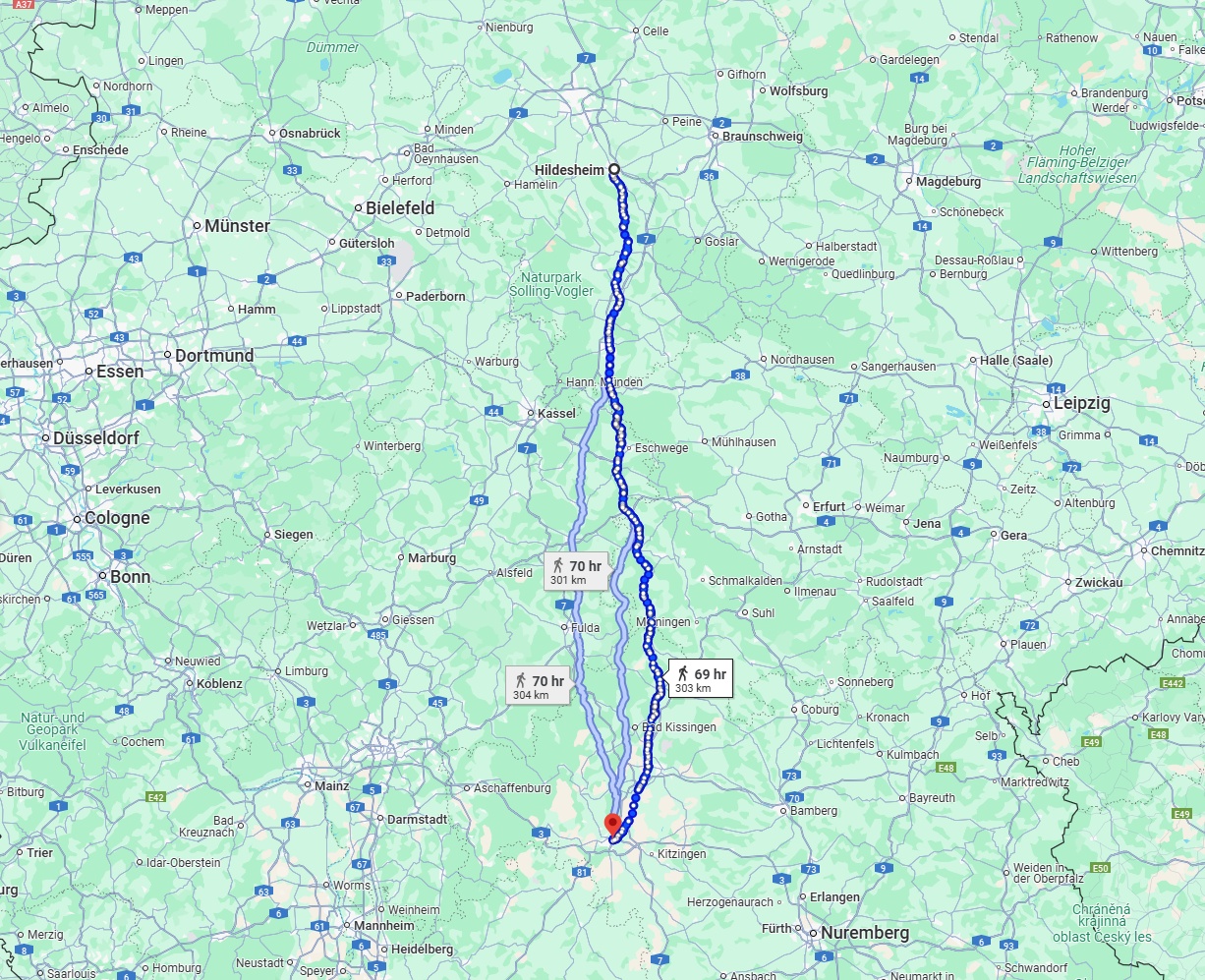 Anreise von Hildesheim Zu Würzburg Über 