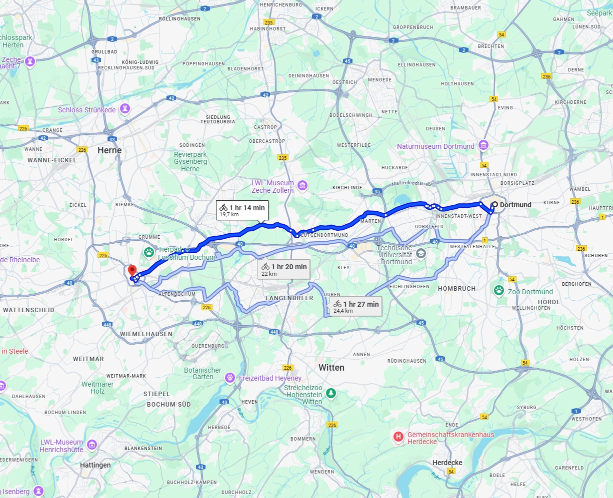Anreise von Dortmund Zu Bochum Über 