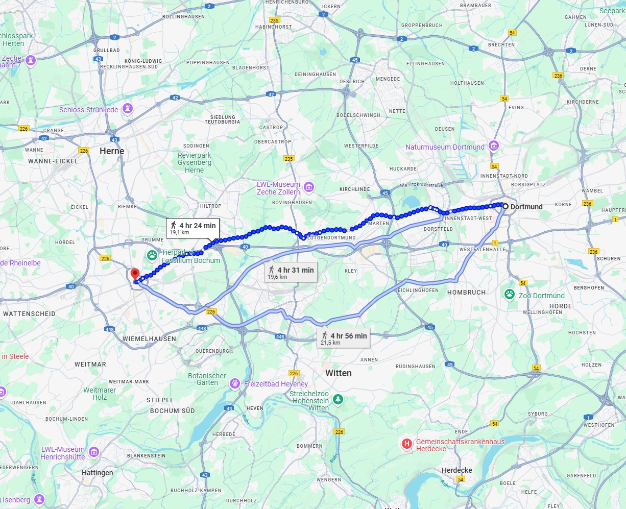 Anreise von Dortmund Zu Bochum Über 
