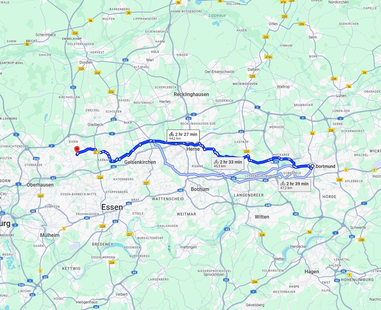 Anreise von Dortmund Zu Bottrop Über 