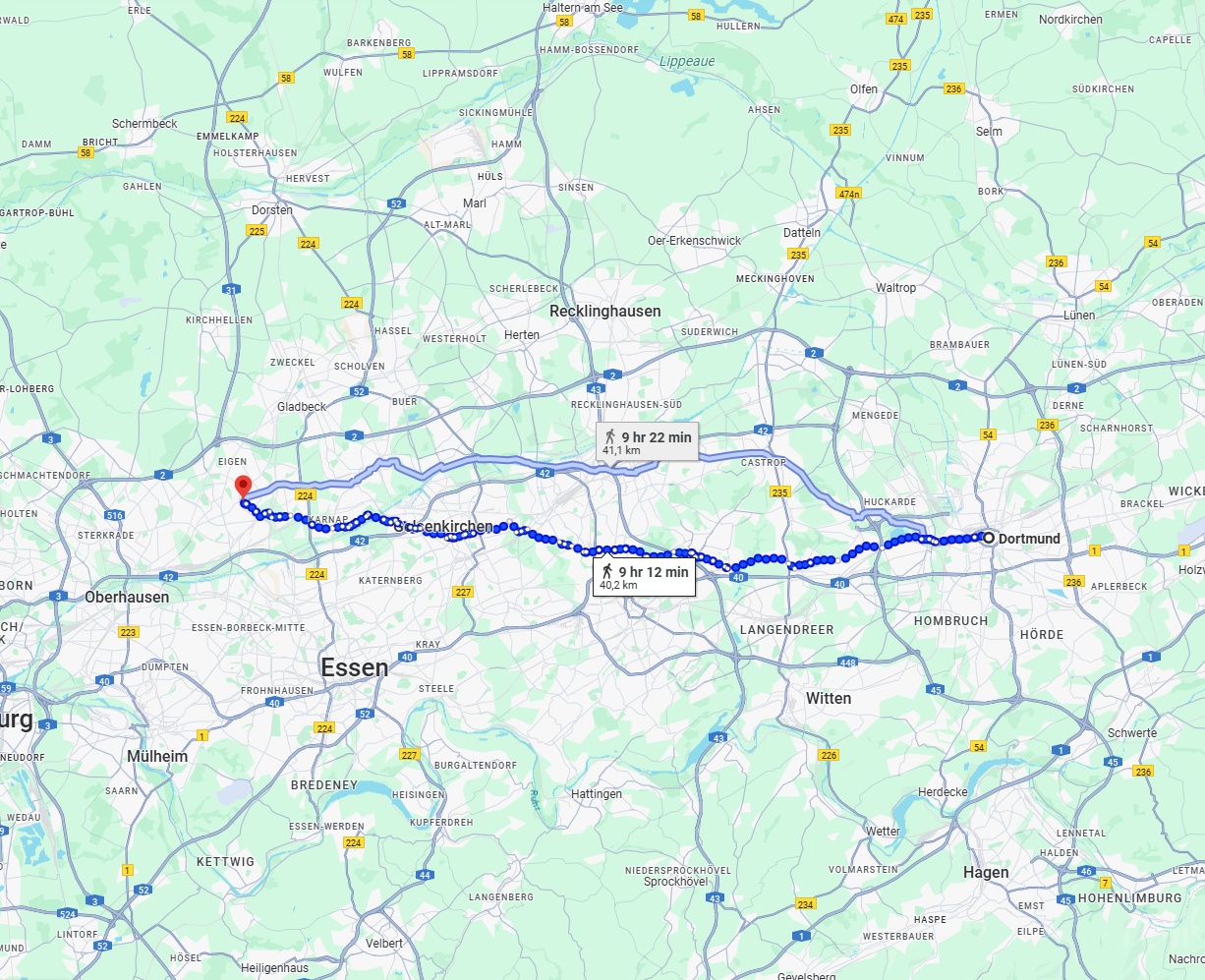 Anreise von Dortmund Zu Bottrop Über 