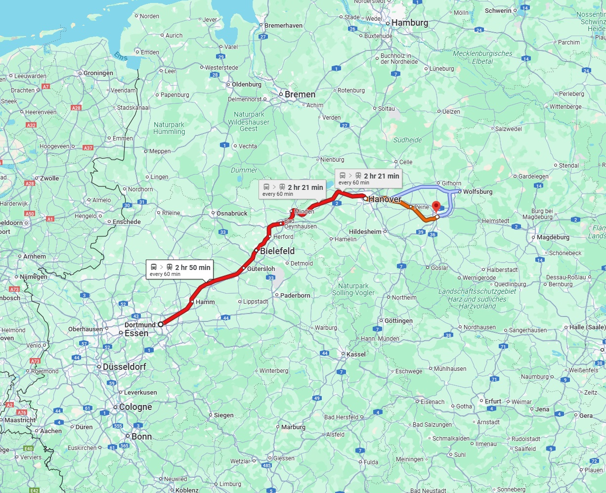 Anreise von Dortmund Zu Braunschweig Über 