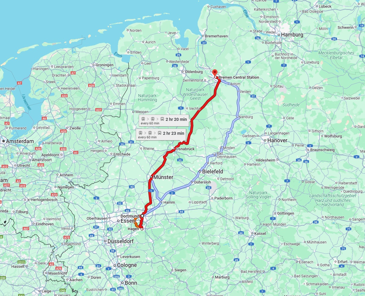 Anreise von Dortmund Zu Bremen Über 