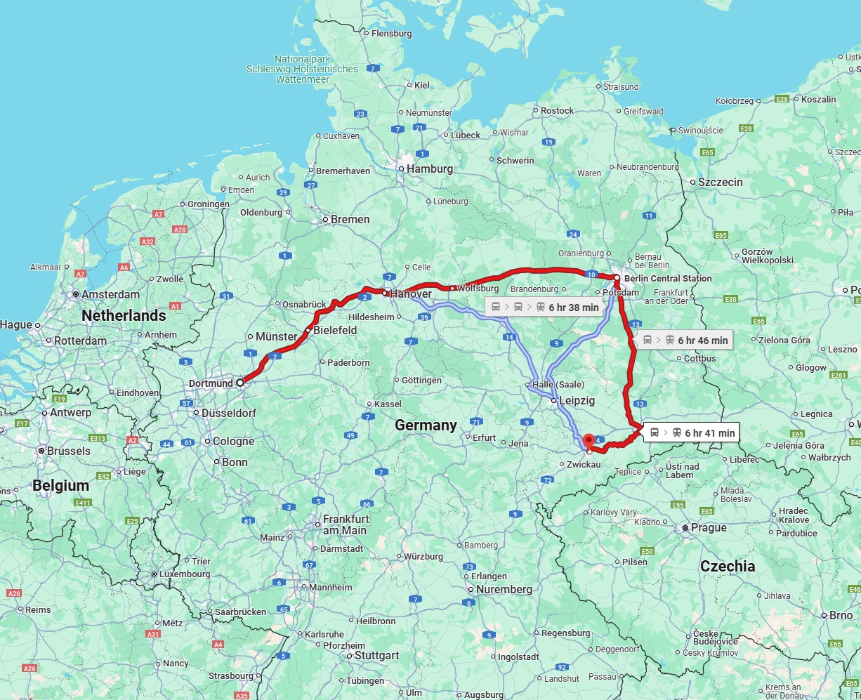 Anreise von Dortmund Zu Chemnitz Über 