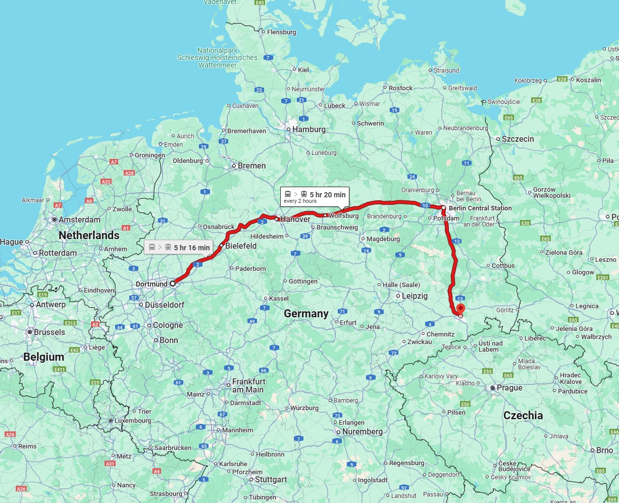 Anreise von Dortmund Zu Dresden Über 