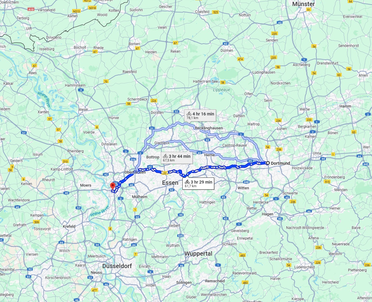 Anreise von Dortmund Zu Duisburg Über 