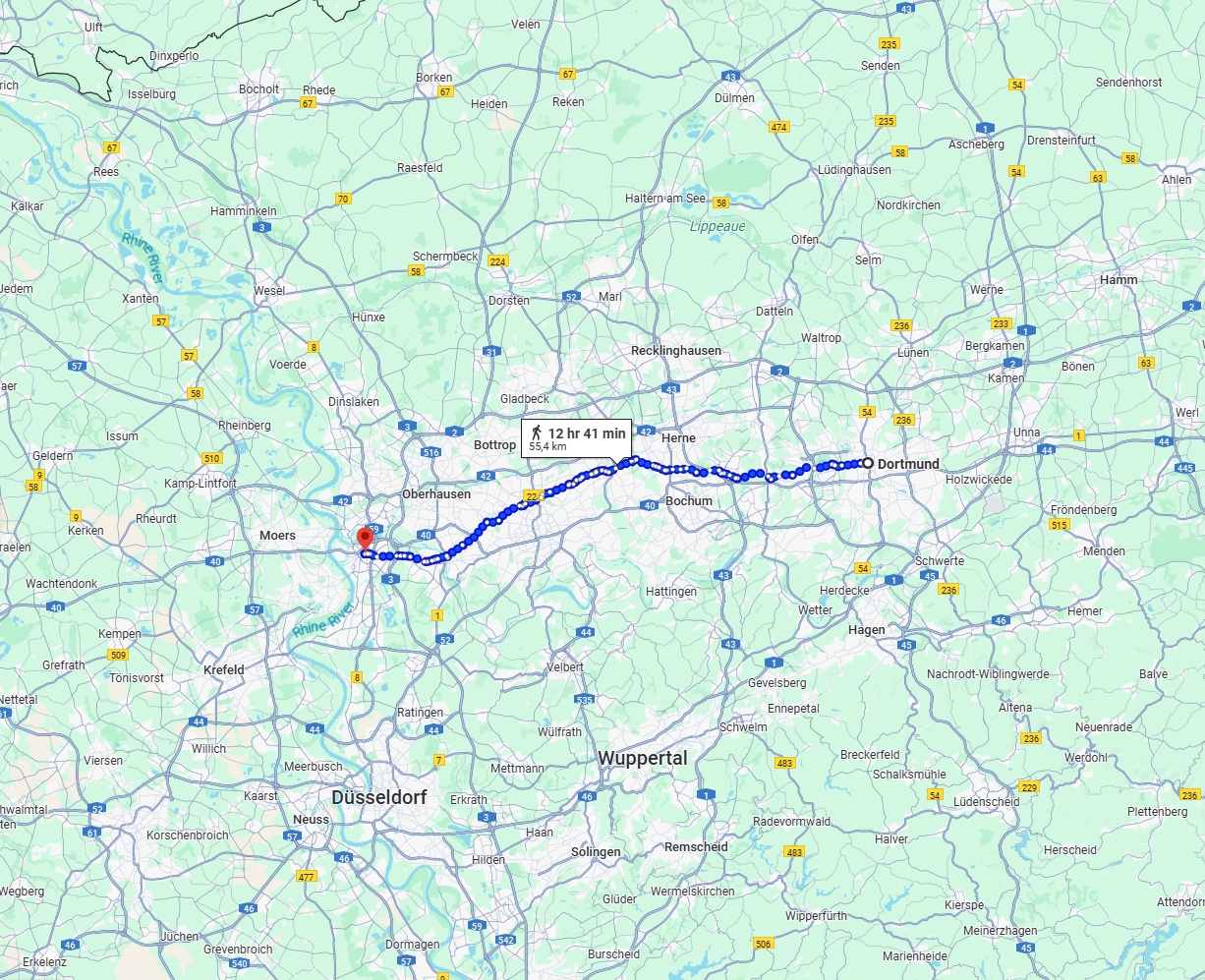 Anreise von Dortmund Zu Duisburg Über 