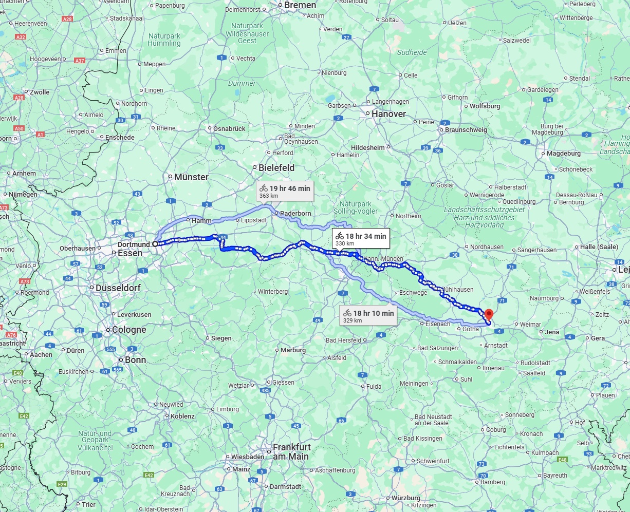 Anreise von Dortmund Zu Erfurt Über 