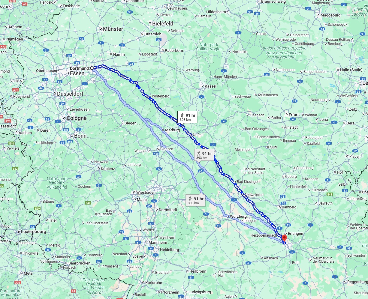 Anreise von Dortmund Zu Fürth Über 