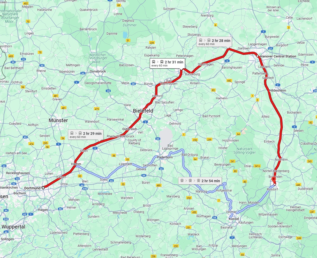Anreise von Dortmund Zu Göttingen Über 