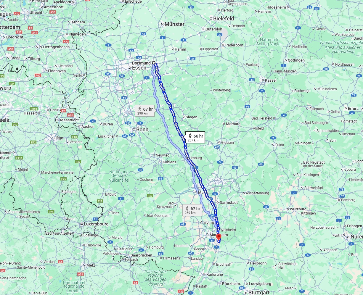 Anreise von Dortmund Zu Heidelberg Über 