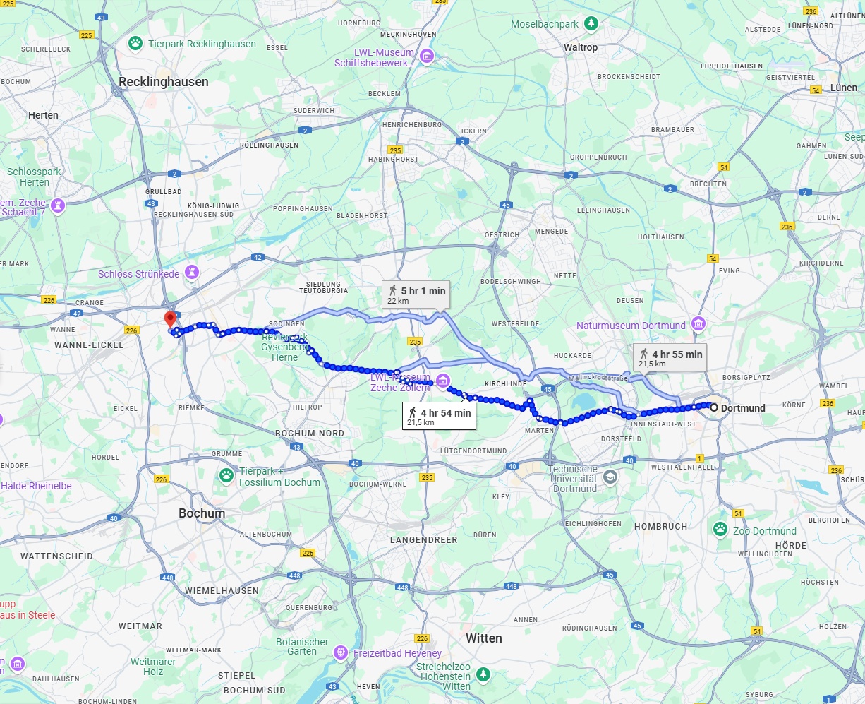 Anreise von Dortmund Zu Herne Über 