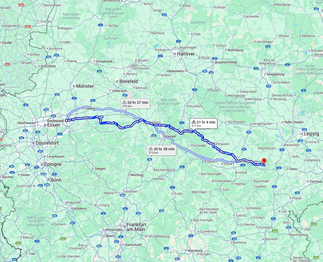 Anreise von Dortmund Zu Jena Über 