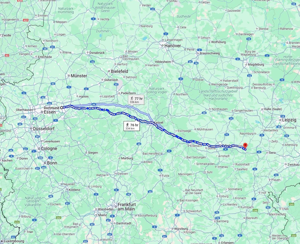 Anreise von Dortmund Zu Jena Über 