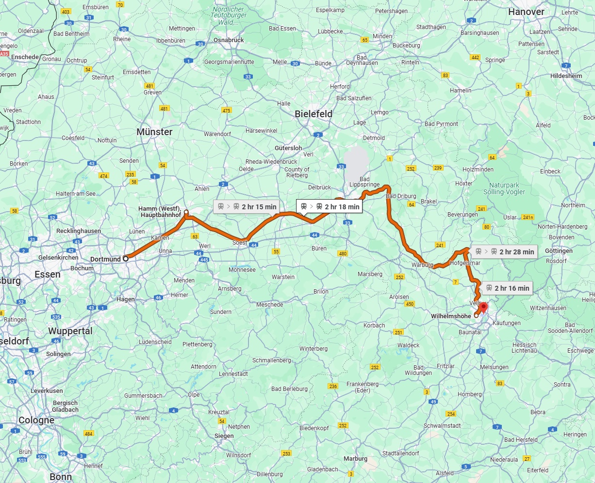 Anreise von Dortmund Zu Kassel Über 