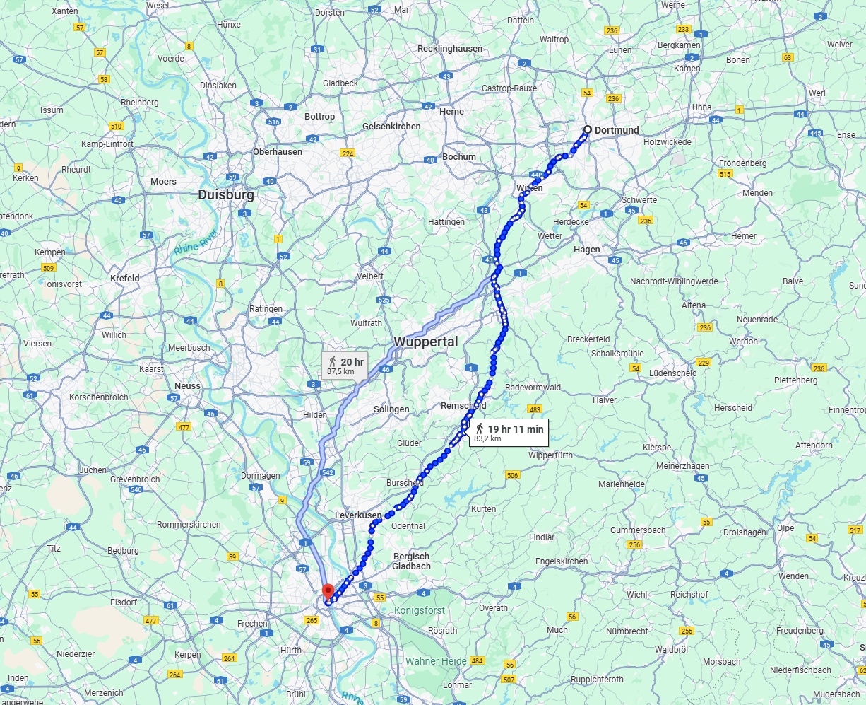 Anreise von Dortmund Zu Köln Über 