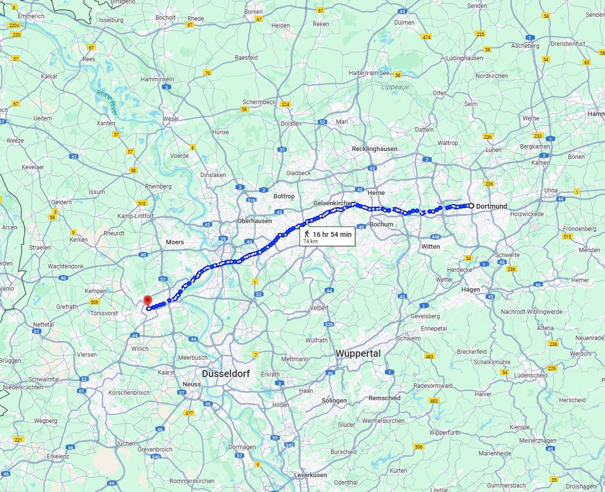 Anreise von Dortmund Zu Krefeld Über 