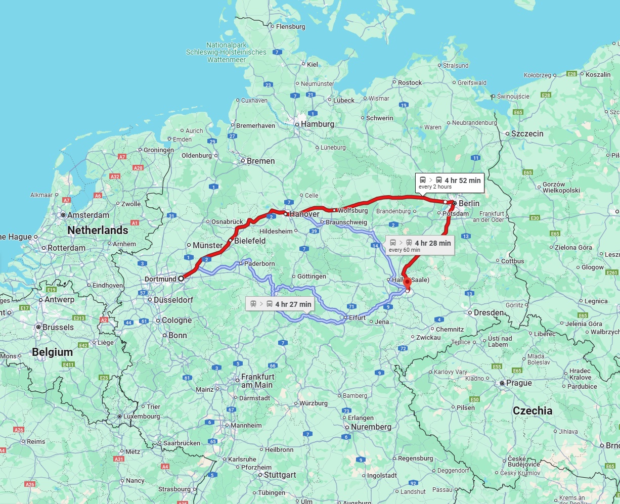 Anreise von Dortmund Zu Leipzig Über 