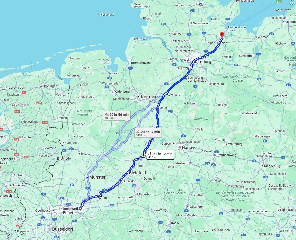 Anreise von Dortmund Zu Lübeck Über 