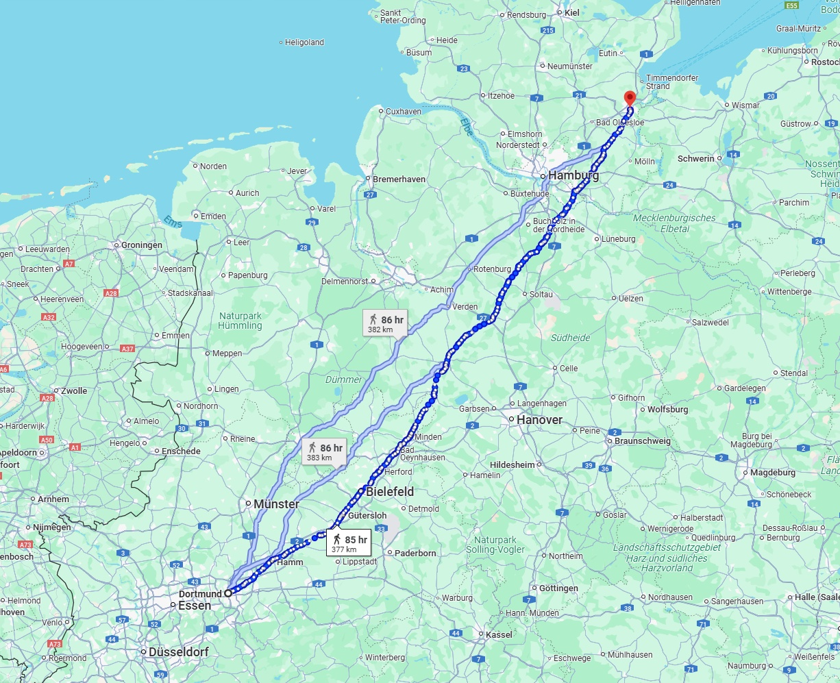 Anreise von Dortmund Zu Lübeck Über 
